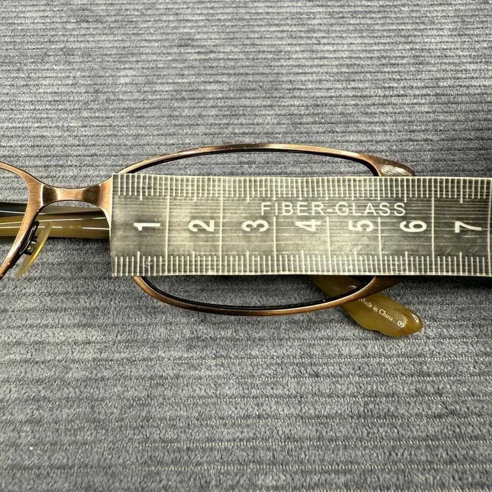 Dana Buchman Adela BR Brown Rectangular Eyeglass Frames 52-15-137 Geometric